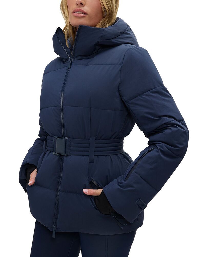 ハーフデイズ レディース アウター コート Halfdays Hedy Belted Puffer Coat Navy ネイビー