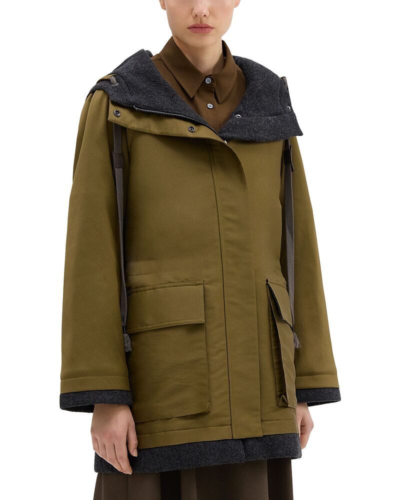 セオリー レディース アウター ジャケット・ブルゾン ウール Theory Cyber Wool Jacket Olive オリーブ