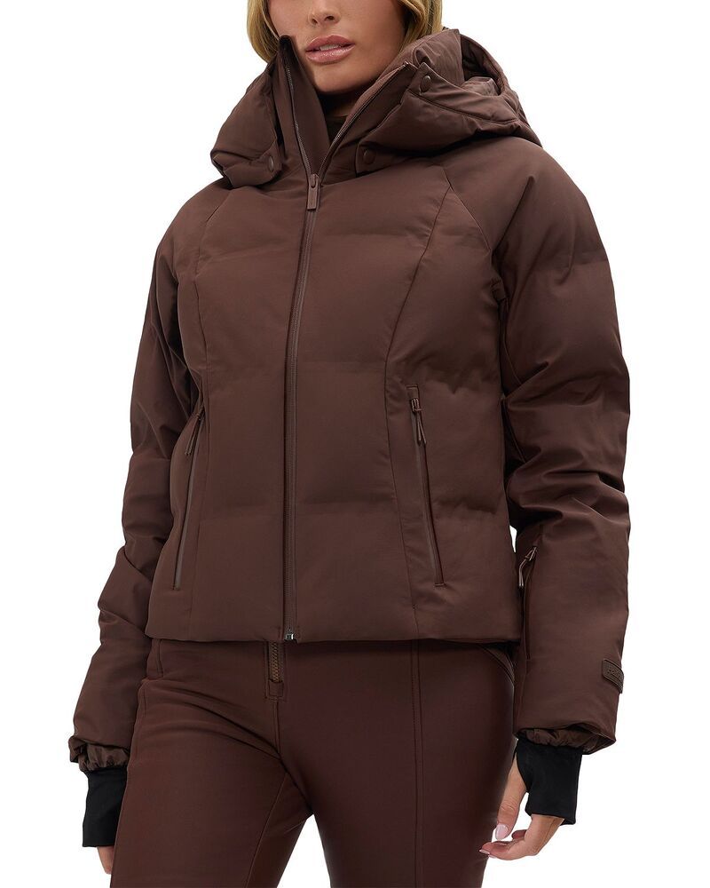 ハーフデイズ レディース アウター コート Halfdays Georgie Puffer Coat Spiked Cocoa ココア
