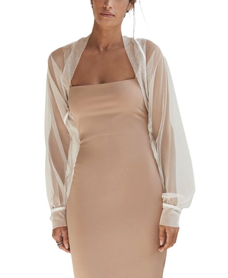 マルセラ レディース アウター ジャケット・ブルゾン Marcella Olympia Bolero Jacket Off White Mesh オフホワイト