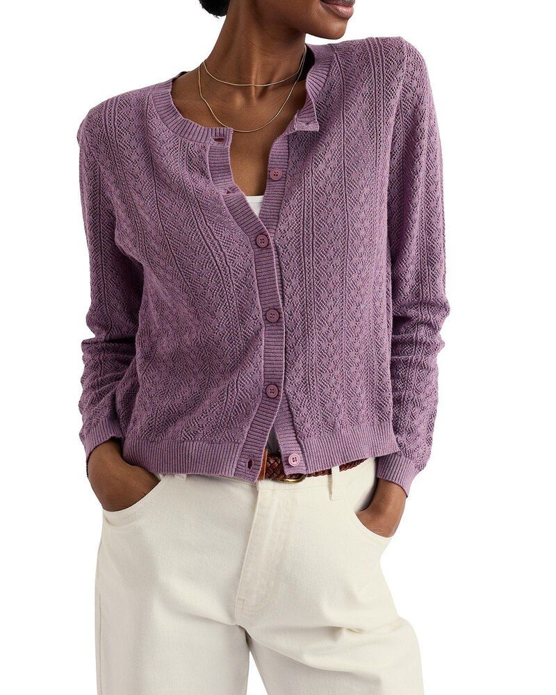 シーソルトコーンウォール レディース アウター カーディガン Seasalt Cornwall Willowing Pointelle Cardigan Verbena