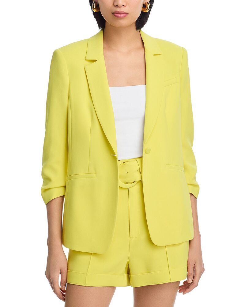 サンク セプト レディース アウター ジャケット・ブルゾン ギャザー ブレザー Cinq Sept Khloe RuchedCuff Blazer Starfruit