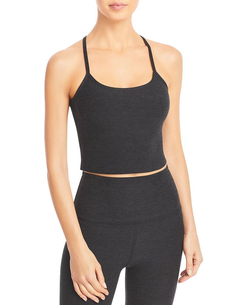 ビヨンドヨガ レディース トップス タンクトップ クロップド Beyond Yoga Spacedye Slim Racerback Cropped Tank in Darkest Night Dar