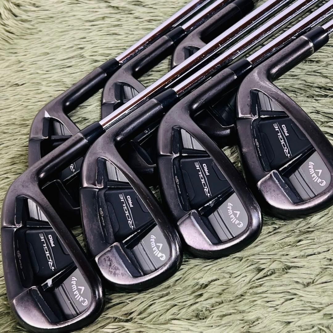 【中古】キャロウェイ ローグプロブラック アイアン7本セット メンズゴルフ 初心者 入門 Callaway ROGUE PRO BLACK N.S.PRO modus3 TOUR120 男性 右利き flex S