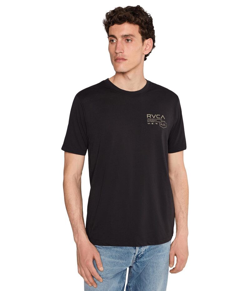ルーカ メンズ トップス シャツ RVCA Hex Over Short Sleeve Black ブラック