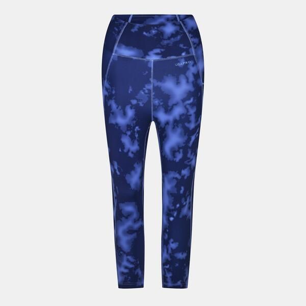 ユーエスエープロ レディース ボトムス レギンス クロップド キャップ USA Pro USA Pro High Rise Capri Cropped Leggings Ladies Navy Aci