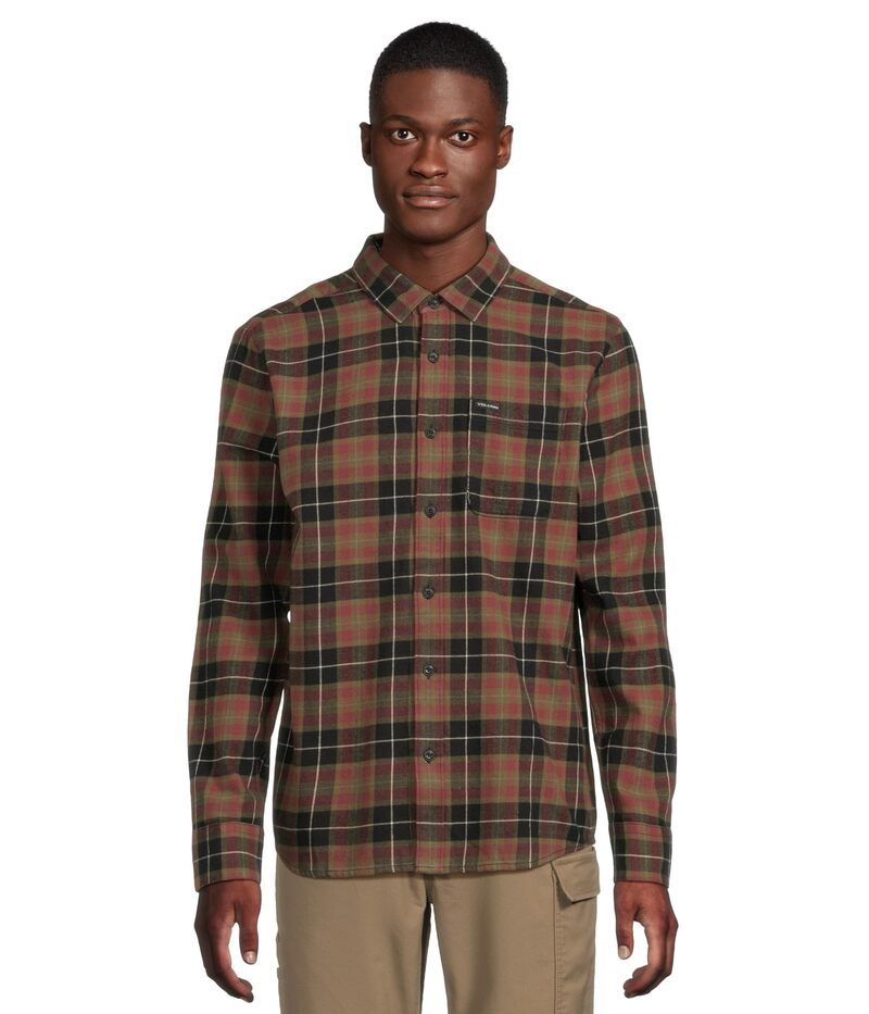 ボルコム メンズ トップス シャツ Volcom Caden Plaid Long Sleeve Black 2 ブラック