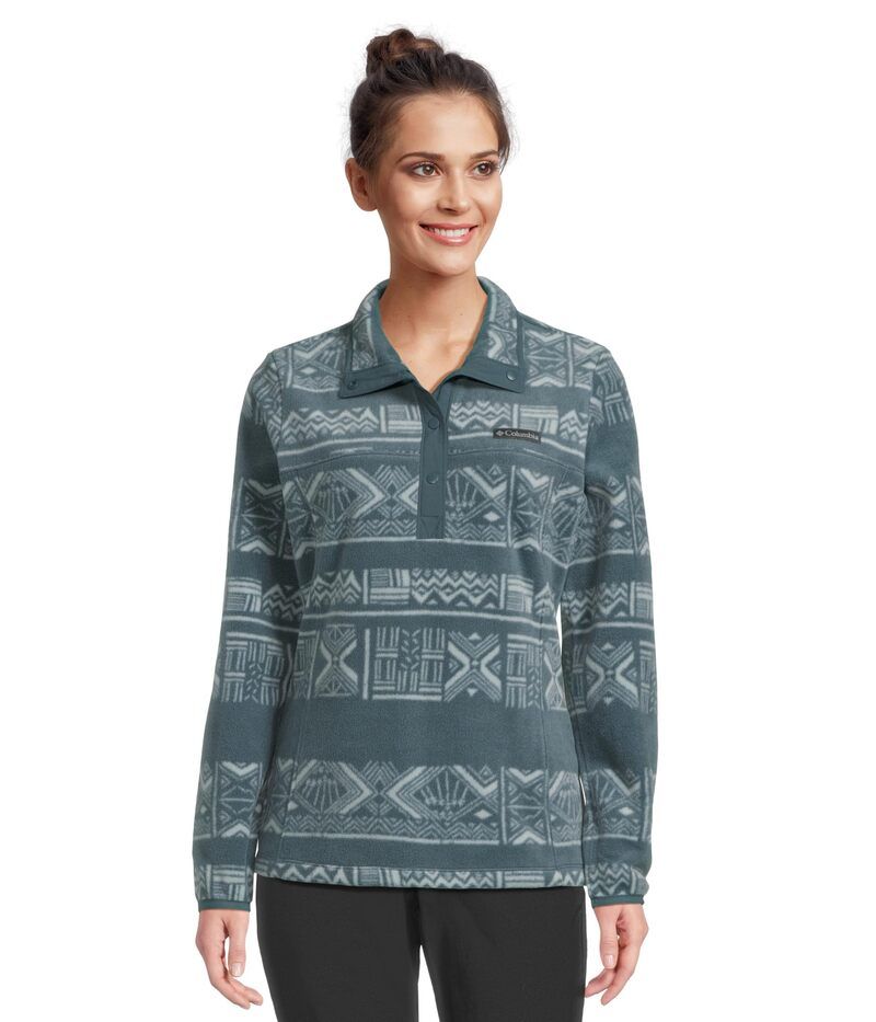 コロンビア レディース アウター コート プリント Columbia Benton Springs Printed 12 Snap Everblue Deschutes Days