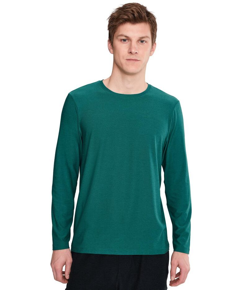 ビヨンドヨガ メンズ トップス シャツ Beyond Yogalways Beyond Long Sleeve Crew 20 Teal Sea Heather ヘザー