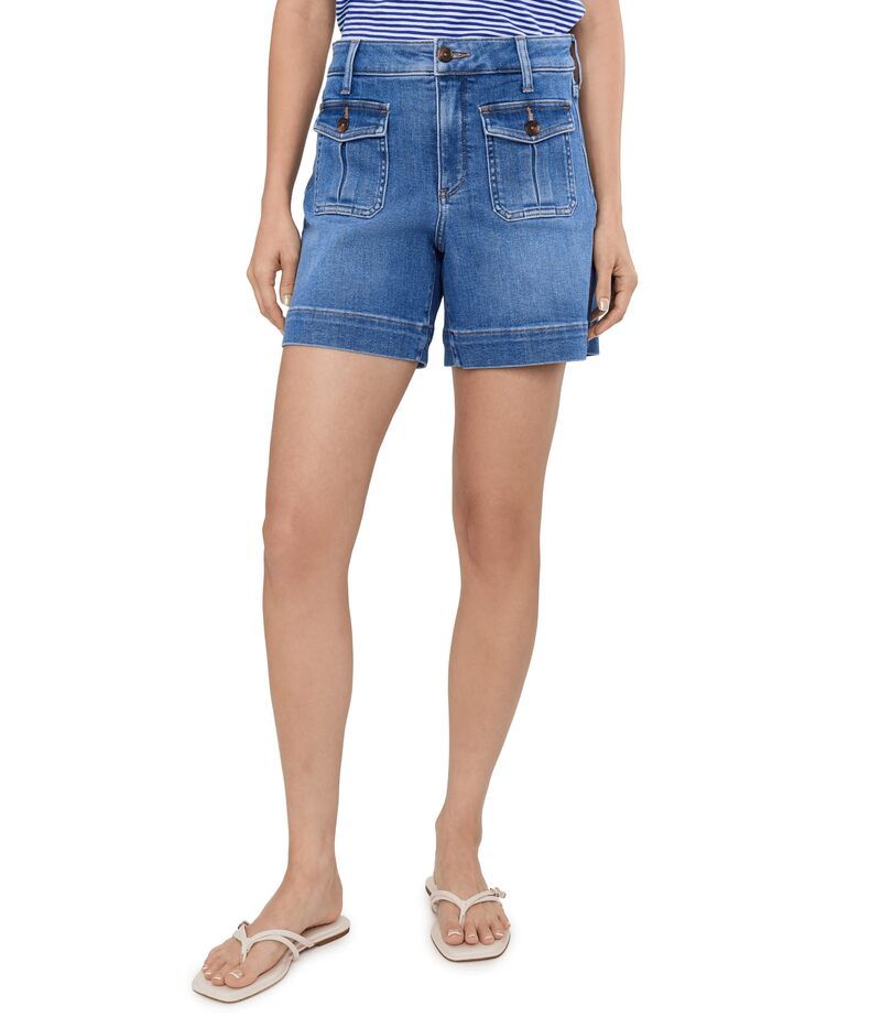 エヌワイディージェイ レディース ボトムス ハーフパンツ・ショーツ ショートパンツ デニム NYDJ Berkyn Relaxed Flapocket Denim Shorts Blue Paradi