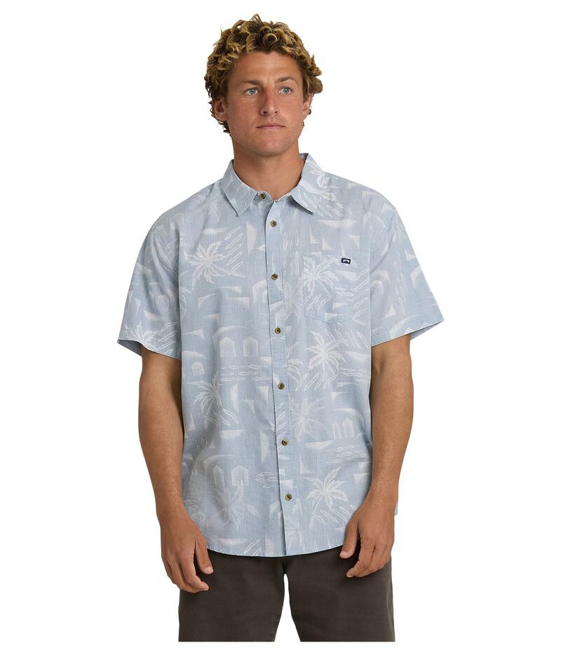 ビラボン メンズ トップス シャツ Billabong Sundayshort Sleeve Mid Blue ブルー