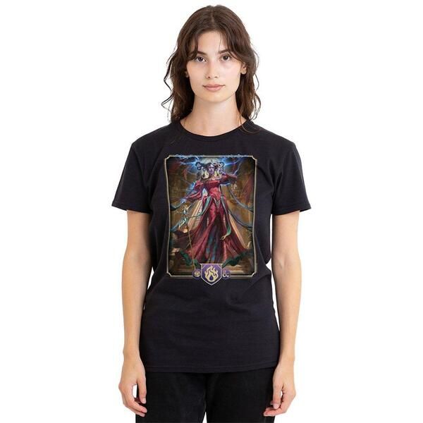 ハズブロ レディース アウター ジャケット・ブルゾン Tシャツ Hasbro Dungeons Dragons 2024 Sorcerer Key ArtShirt Black ブラック