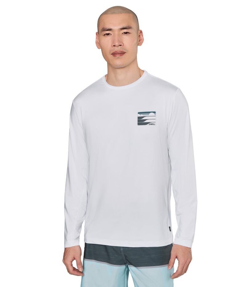 オニール メンズ トップス シャツ ロゴ ONeillogo UPF Long Sleeve Tee White ホワイト