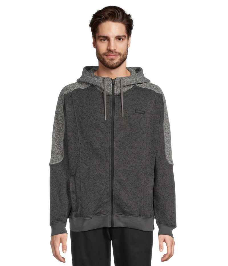 クイックシルバー メンズ アウター パーカー・スウェット Quiksilver Keller Zip Hoodie Black Heather ブラック