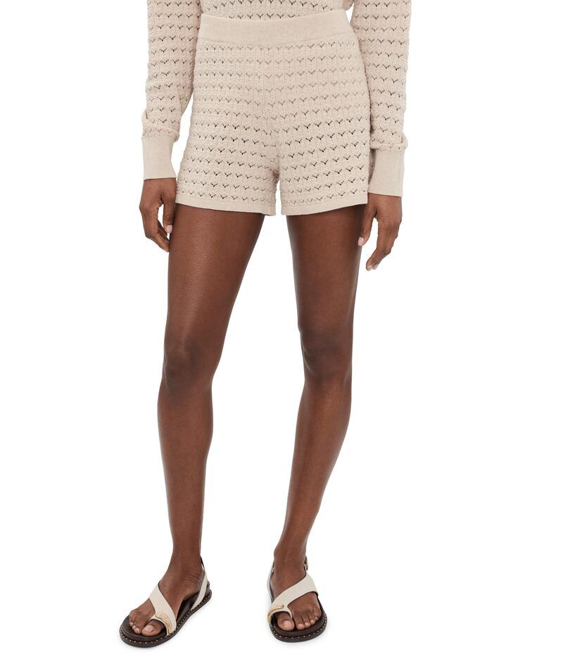 ベアフットドリームス レディース ボトムス ハーフパンツ・ショーツ ショートパンツ コットン Barefoot Dreams Heathered Cotton Tulipointel Shorts H
