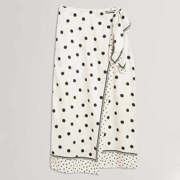 テッドベーカー レディース ボトムスカート ミディ Ted Baker Womens Knot Detail Midi Skirt IVORY アイボリー