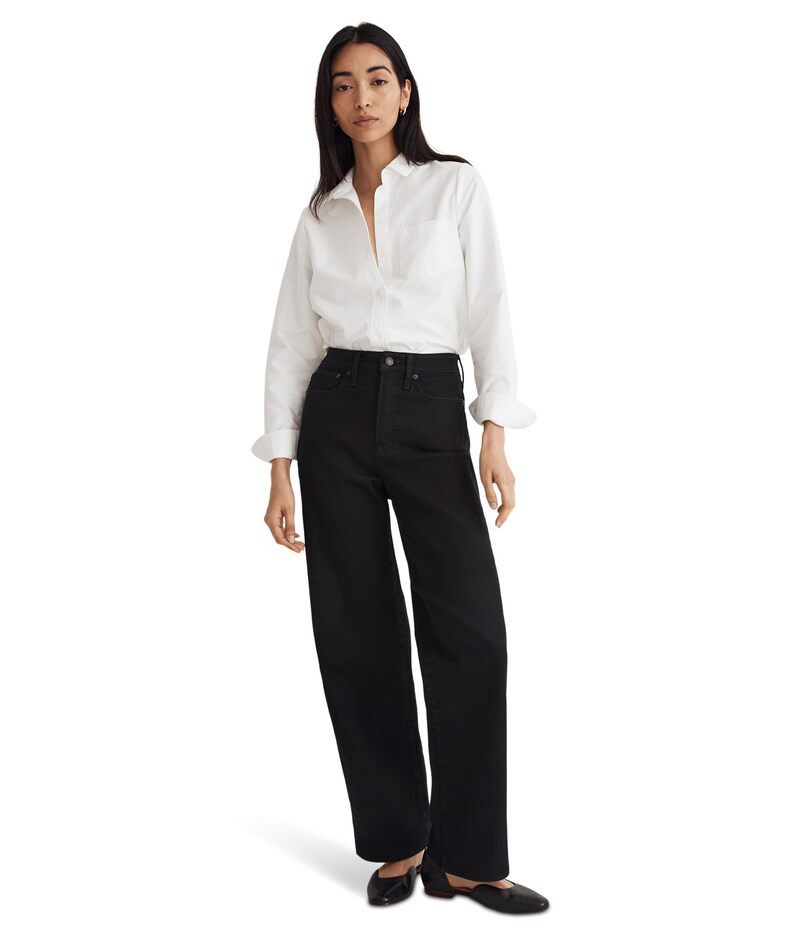 メイドウェル レディース ボトムス デニムパンツ ヴィンテージ Madewell The Perfect Vintage WideLeg Jean Rinse Wash Black Rinse Was