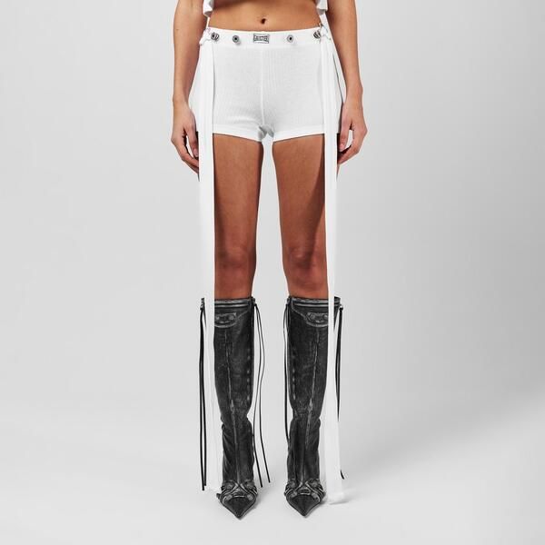 ジャンポール ゴルチエ レディース ボトムス ハーフパンツ・ショーツ ショートパンツ Jean Paul Gaultier Patch Shorts White 01 ホワイト