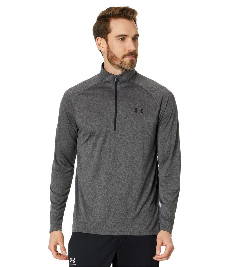 アンダーアーマー メンズ トップス シャツ Under Armour UA Tech 12 Zip Carbon Heather ヘザー