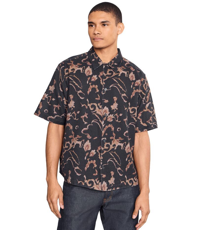 オールセインツ メンズ トップス シャツ Allsaints Fortune Short Sleeve Shirt Bank Brown ブラウン