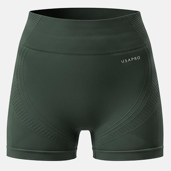 ユーエスエープロ レディース ボトムス ハーフパンツ・ショーツ ショートパンツ USA Pro USAP Seamless 3 Inch Shorts Womens Khaki カーキ