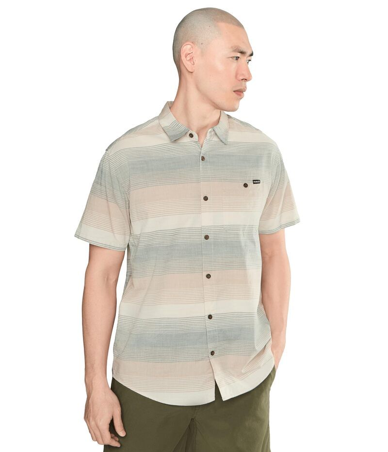 ハーレー メンズ トップス シャツ Hurley Lido Stripe Short Sleeve Great White ホワイト