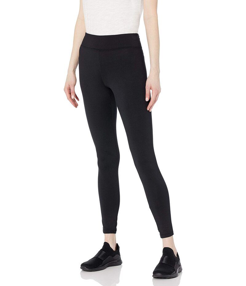 ヘインズ レディース ボトムス カジュアルパンツ レギンス Hanes Comfort Straight Leggings Black ブラック