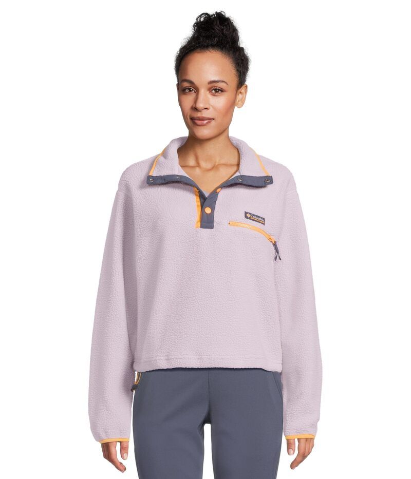 コロンビア レディース アウター コート クロップド フリース Columbia Helvetia II Cropped Half Snap Fleece Lavender Pearl パール