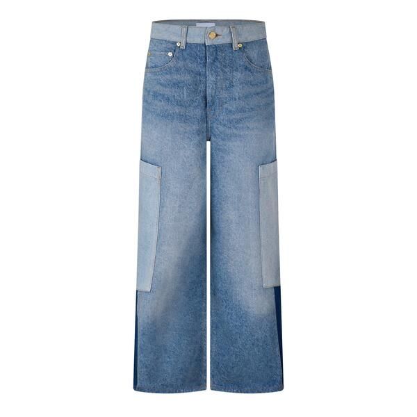 ガニー レディース ボトムス デニムパンツ ワイドレッグ ジーンズ Ganni Womens Wide Leg Jeans Mid Blu Vintage