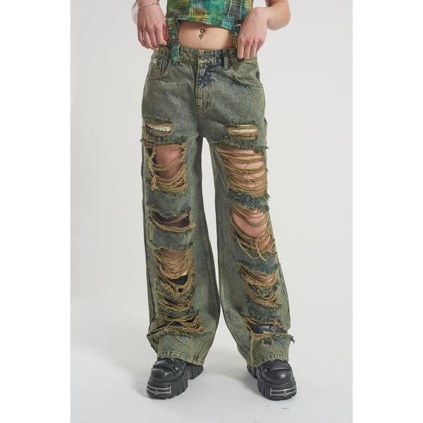 ザラグドプリースト レディース ボトムス デニムパンツ ワイドレッグ ジーンズ The Ragged Priest Womens Dirty Wash Release Wide Leg Jeans D