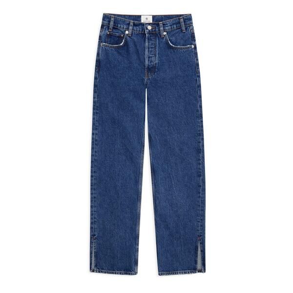 アニービン レディース ボトムス デニムパンツ ストレート ジーンズ Anine Bing Womens Roy Straight Leg Jeans Washed Blue ブルー