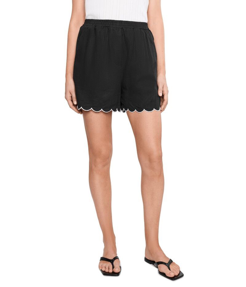 セセ レディース ボトムス ハーフパンツ・ショーツ ショートパンツ Cece Scallop Edge Shorts Rich Black ブラック