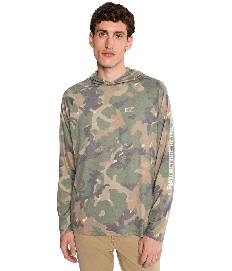 ソルティークルー メンズ アウター パーカー・スウェット Salty Crew Mariner Lite UV Hood Green Camo グリーン