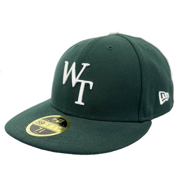 ダブルタップス WTAPS ×NEWERA ニューエラ 24SS 59FIFTY LOW PROFILE CAP POLY TWILL ロー プロファイル ロゴ刺繍 ベースボール キャップ 241NENED-HT01 7 5/8 緑グリーン▲260612