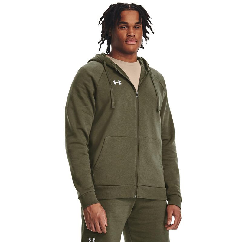アンダーアーマー メンズ アウター パーカー・スウェット フリース Under Armourival Fleece Full Zip Hoodie Marine OD Green グリーン