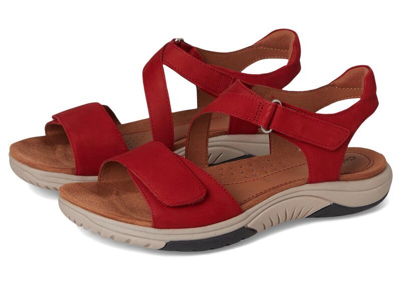 コブ ヒル レディース シューズ サンダル Cobb Hill Fiah Red Nubuck レッド