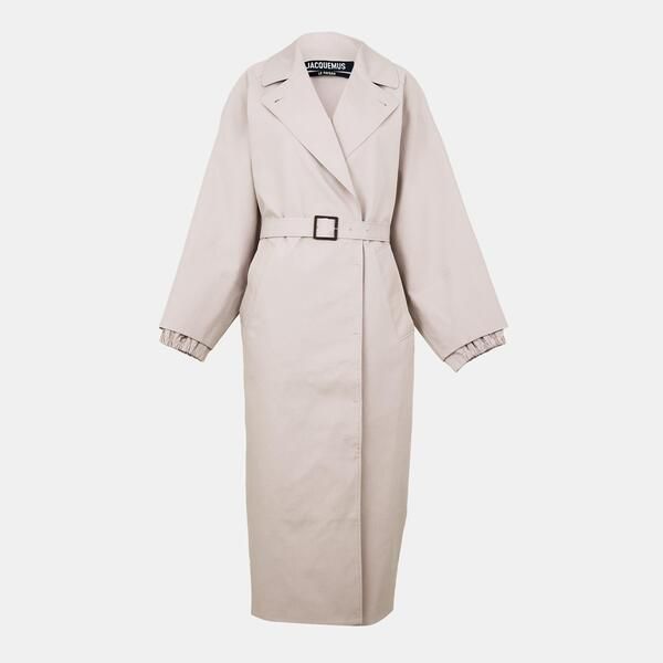 ジャクエムス レディース アウター ジャケット・ブルゾン コート Jacquemus Womens Jacquard MidLength Textured Trench Coat OffWhite オ