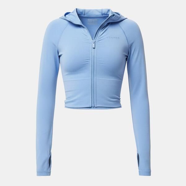 ユーエスエープロ レディース アウター ジャケット・ブルゾン クロップド USA Pro Womenseamless Definition Cropped Long Sleeve Performanc