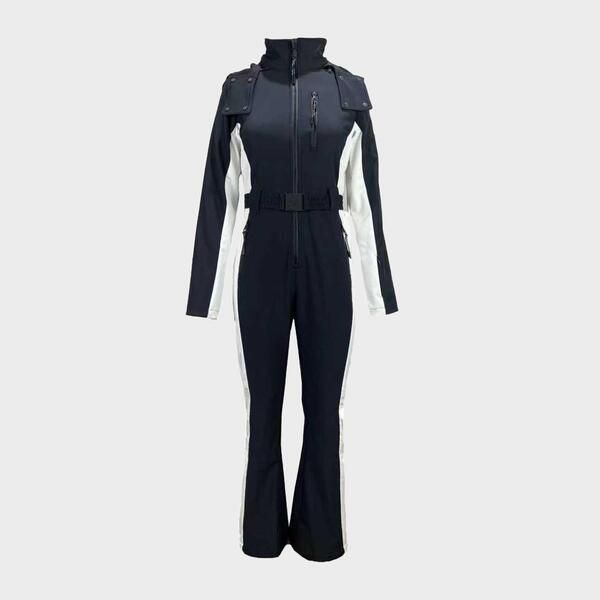 ジャック ウィルス レディース アウター ジャケット・ブルゾン Jack Wills Womens JW Stripe Waterproof Windproof Ski Suit Black ブラック