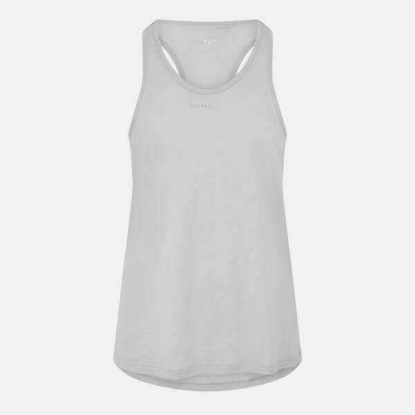 ユーエスエープロ レディース トップス タンクトップ USA Pro Classic Racer Back Sports Tank Womens Grey Marl グレー