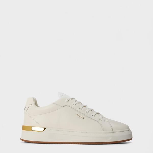 マレット メンズ シューズ スニーカー Mallet Grftr Low Trainers White Leather ホワイト