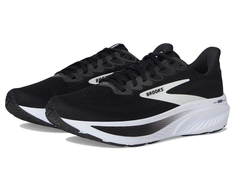 ブルックス メンズ シューズ スニーカー Brooks Ghost 17 BlackGreyWhit ブラック
