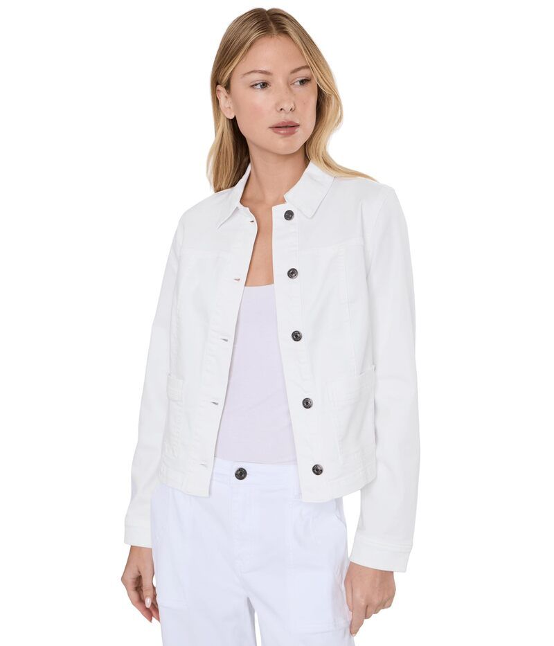カットフロムザクロス レディース アウター コート ジャケット Kut From The Kloth Matilda Crop Trucker Jacket White ホワイト