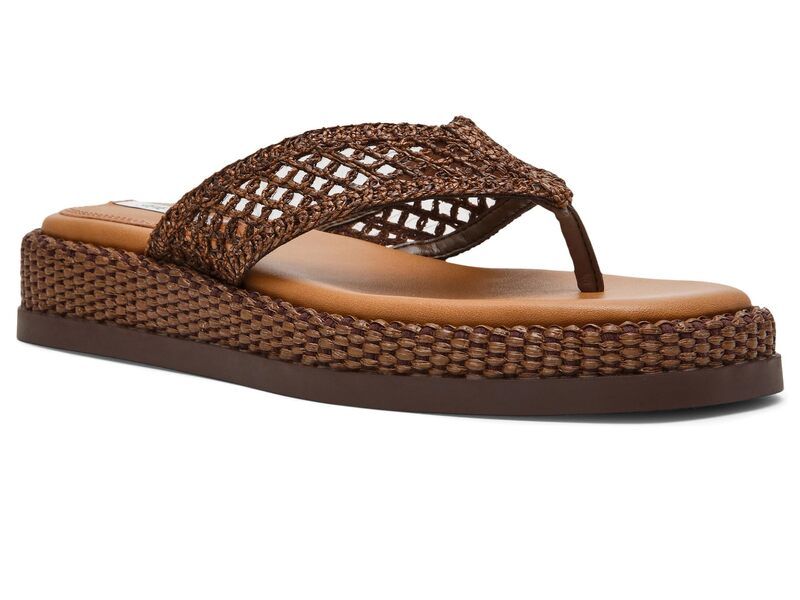 スティーブ マデン レディース シューズ サンダル Steve Madden Bella Brown Raffia ブラウン
