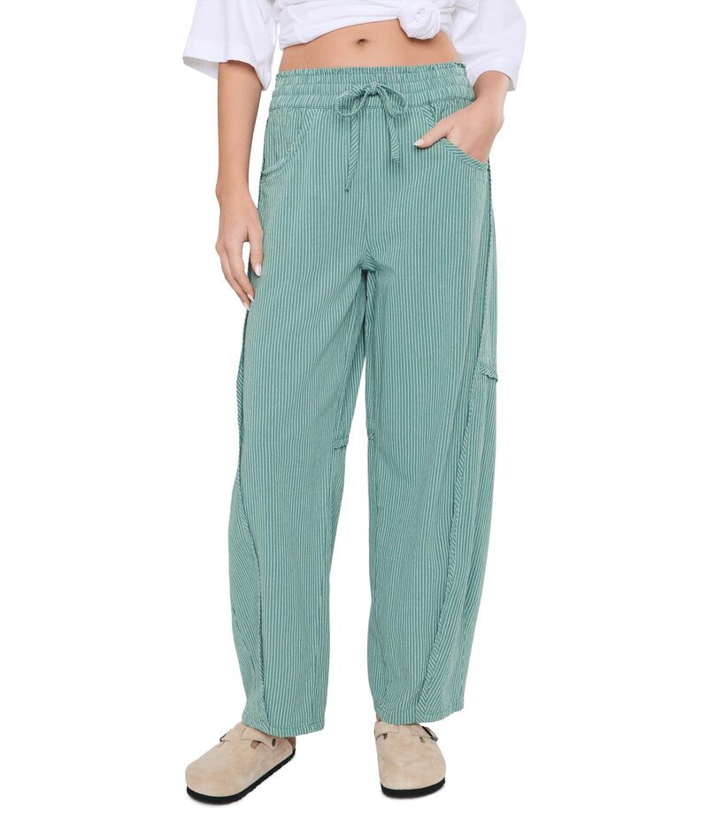 フリーピープル レディース ボトムス カジュアルパンツ Free People Somethingood PullOn Barrel Pants Blue TrellisNi ブルー