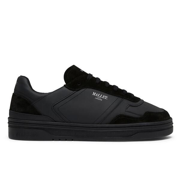 マレット メンズ シューズ スニーカー Mallet Mens Barnsley LowProfile Cushioned Courtrainers Triple Black ブラック