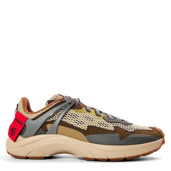 フューゴ メンズ シューズ スニーカー Hugo Mens CasualowTop Trainers Open Beige ベージュ