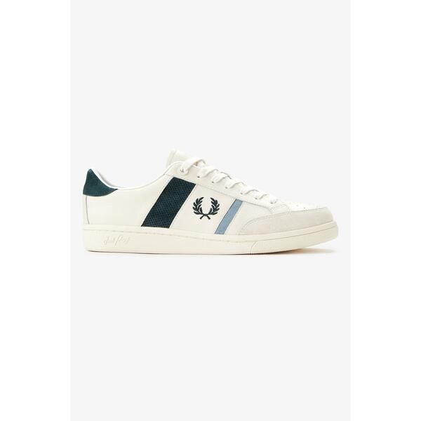 フレッドペリー メンズ シューズ スニーカー Fred Perry Mens LowTop Trainers EcruGrass Rts エクリュ
