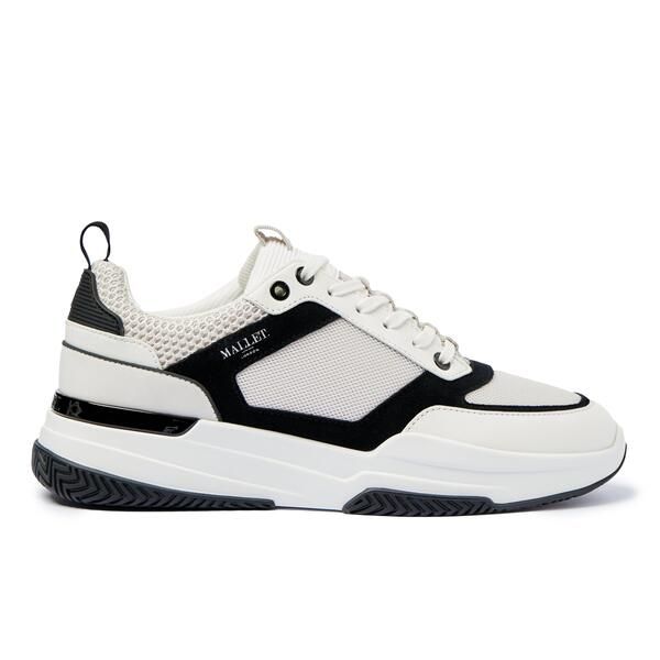 マレット メンズ シューズ スニーカー Mallet Mens Radnor LowTop Trainers WhiteBlack ホワイト