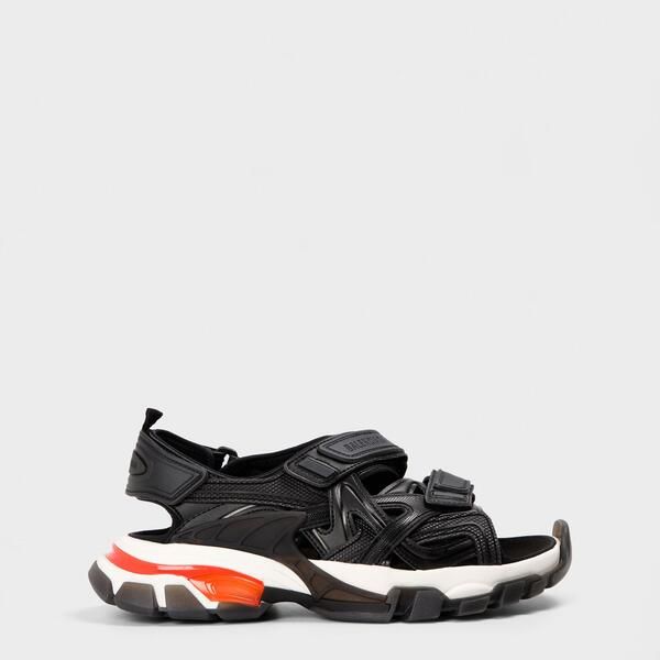 バレンシアガ メンズ シューズ サンダル Balenciaga Track Sandals BlackWhiteRed ホワイト